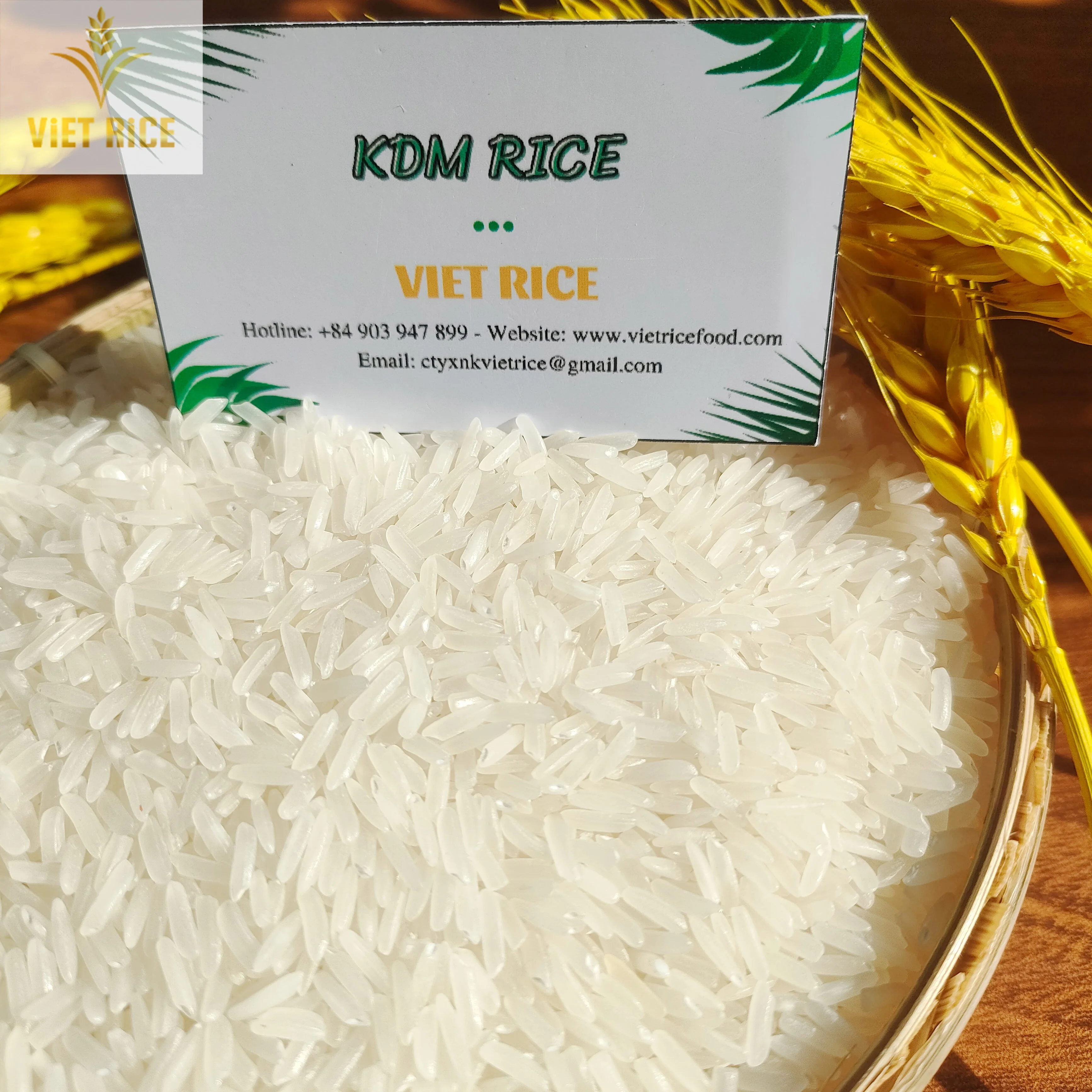 VIETRICE, a rice producer and distributor of KDM 5% broken aromatic long grain white rice at a cheap price and large quantity.
