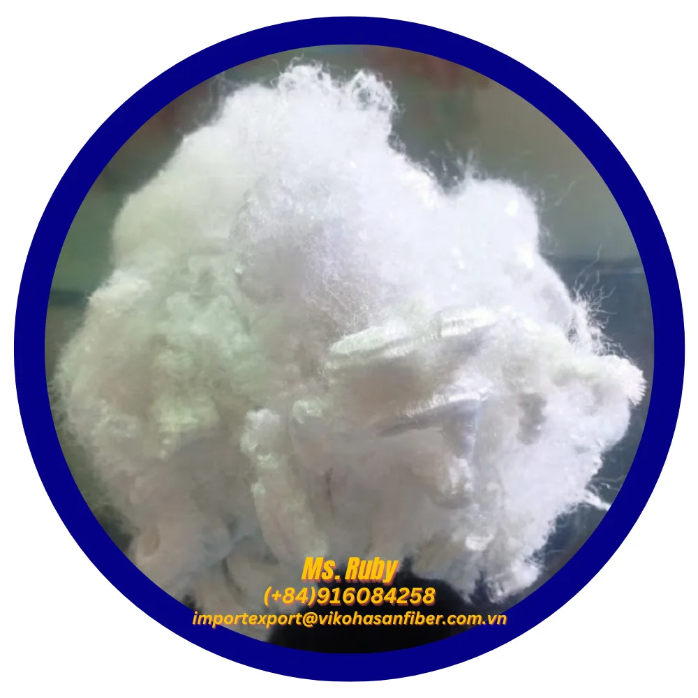 Recycled PET 6D GRS Fireproof Flame Retardant White Hollow Polyester Staple Fibers Virgin 3D Concrete Oeko-Tex Stuffing Pillows