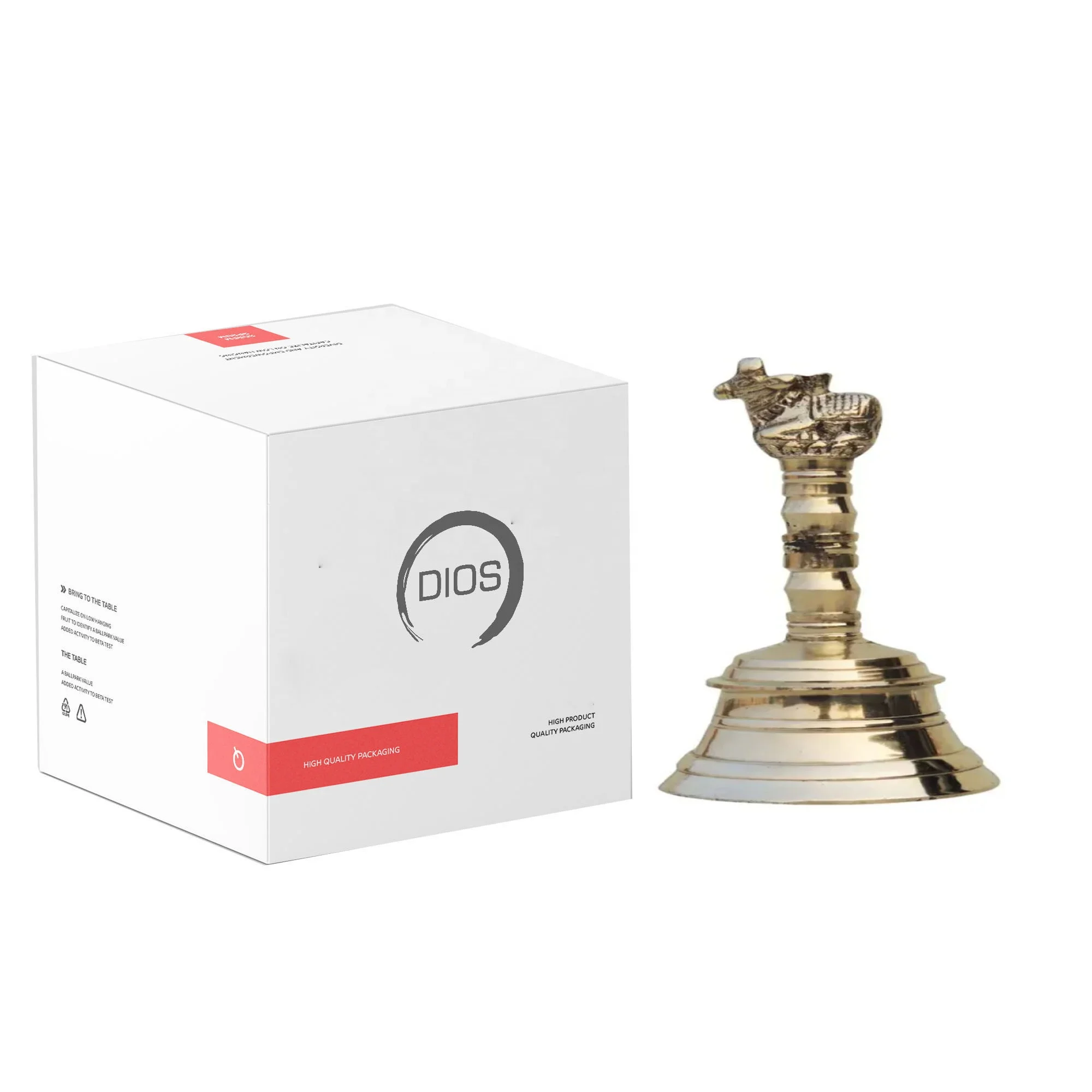 Modern Pure Brass new Design brass Hand bell With full brass body new Look Metal Peon Bell For Office
