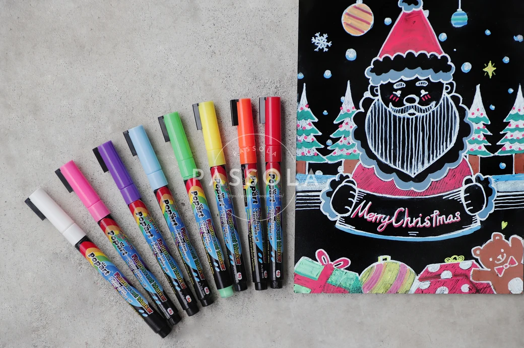 Маркер жидкий стираемый на водной основе с мелким наконечником 50 цветов 3 мм