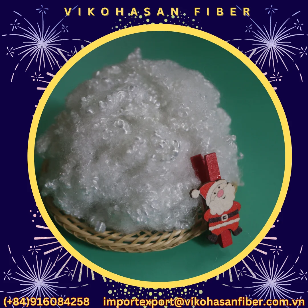 High Quality 3D HCS 100% Polyester Fiber A Grade Vikohasan Manufacturer and synthetic fiber and GRS Recycled Polyester Fiber