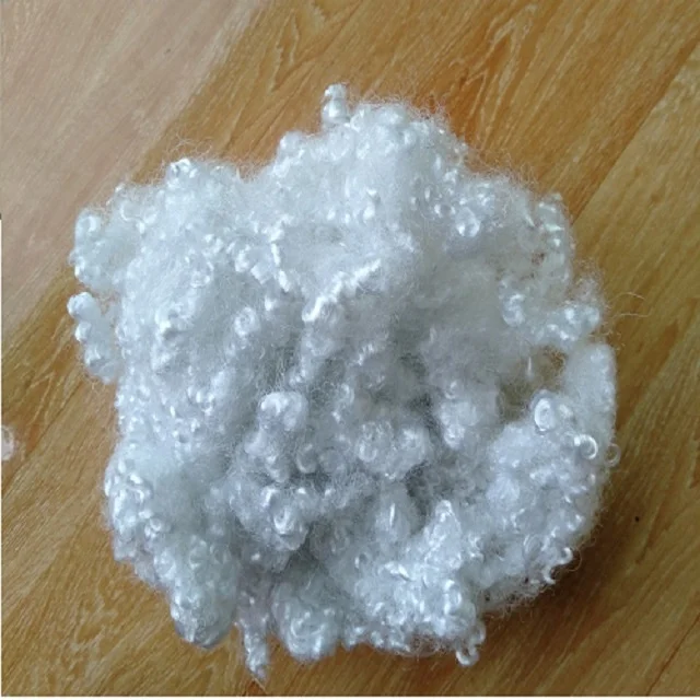 High quality Polyester staple fiber 15 Denier HCS White II Vikohasan Manufacturer and synthetic fiber and GRS recycled polyester