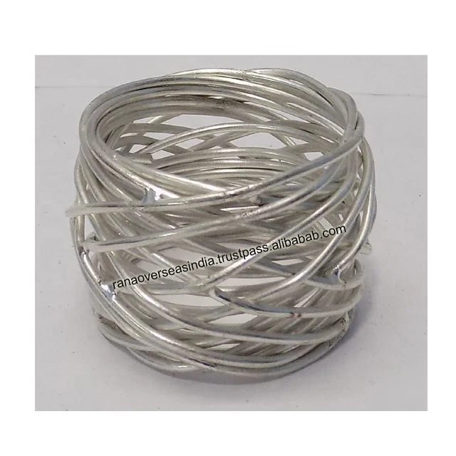 Premium Quality Wholesale Mullti Color Wire Round Mesh Napkin Ring For Wedding Party Dinner Tableware
