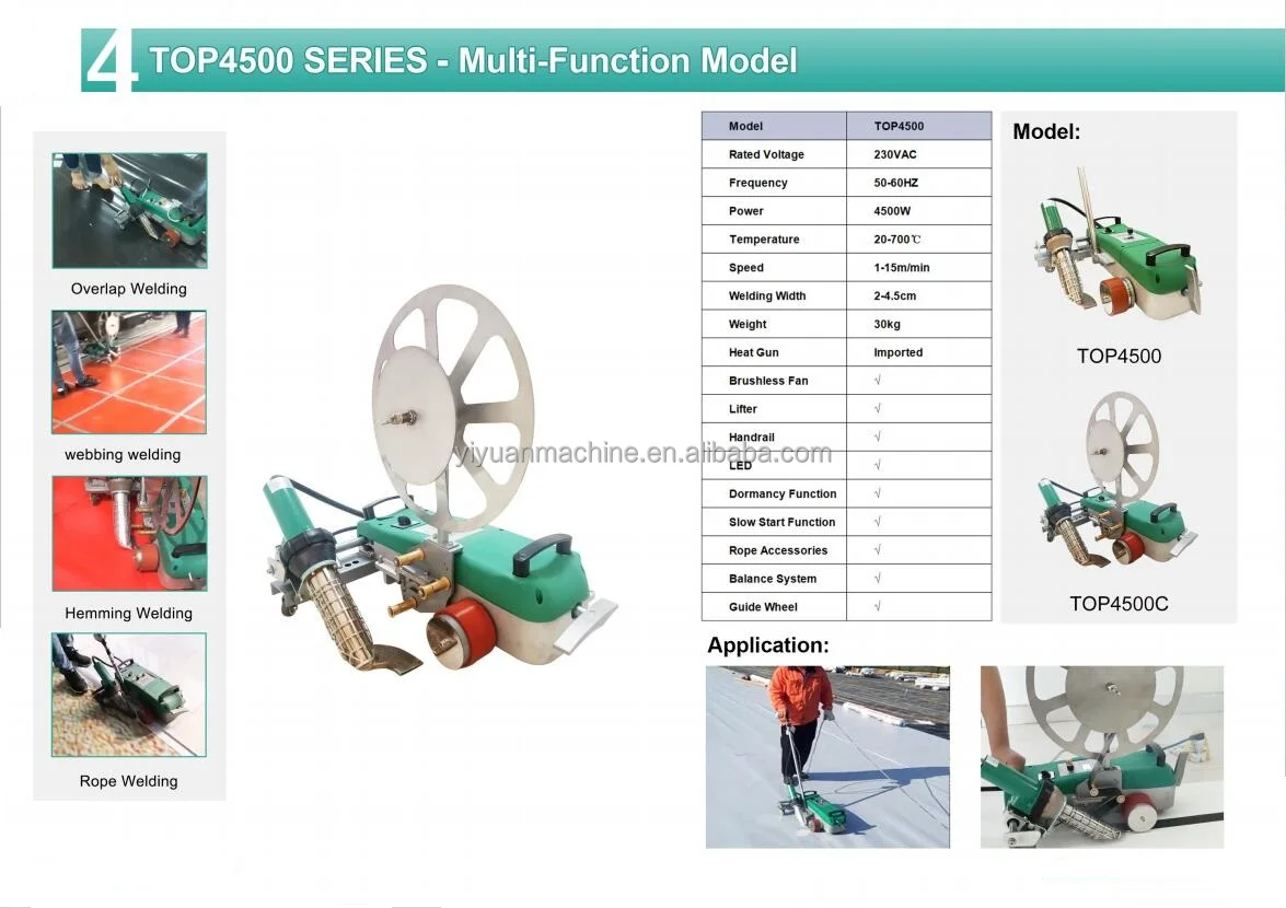 TOP4500 Webbing Tarpaulin Welding Machine Canvas Sealer Machine PVC Tarpaulin Fabric Welding Machine