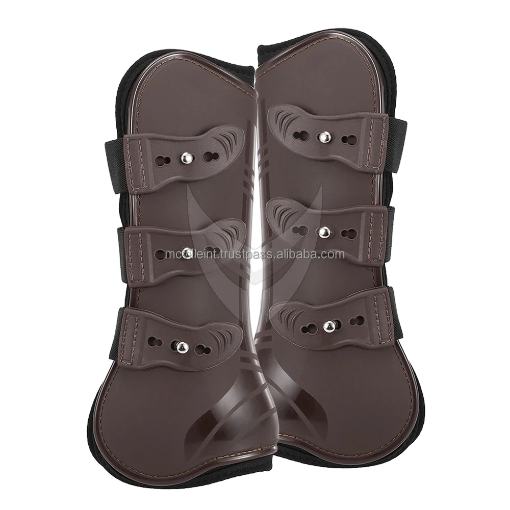 4 PCS Front Hind Leg Boots Horse Leg Boots Equine Front Hind Leg Guard Equestrian Tendon Protection Horse Hock Brace Equipment