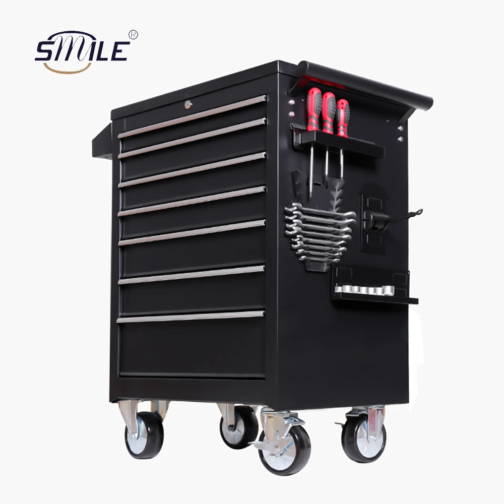 SMILE Hot sale removable tool cart multifunctional garage tool cart multicolor metal tool box with drawers