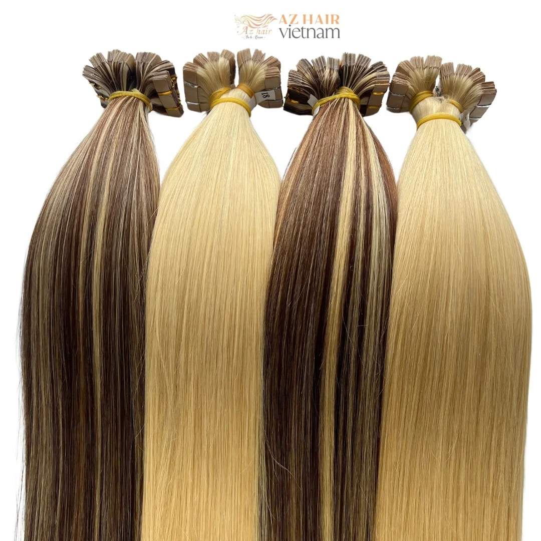 Raw Vietnamese Hair Extensions Russian Tape In 613 Blonde Color No Shedding No Tangle High Quality Factory Price