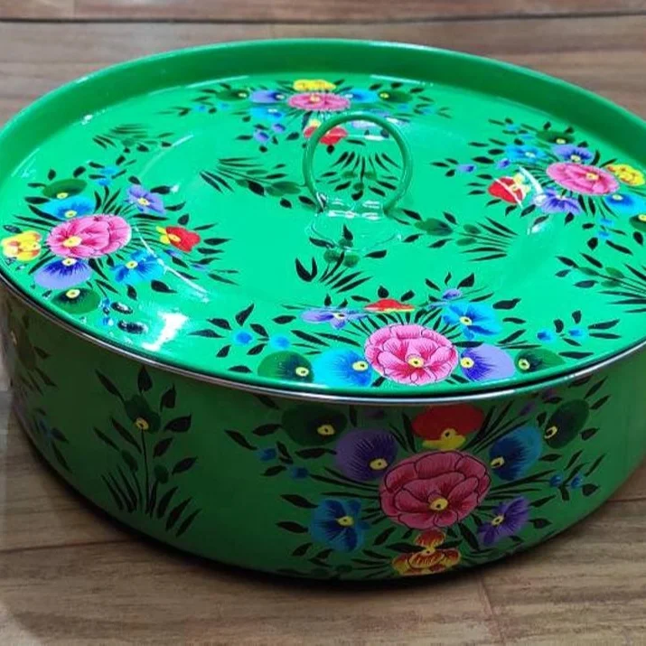 Indian Masala Box Antique Design 7 Cup Spice Container with Lid , Indian spice box, steel spice box
