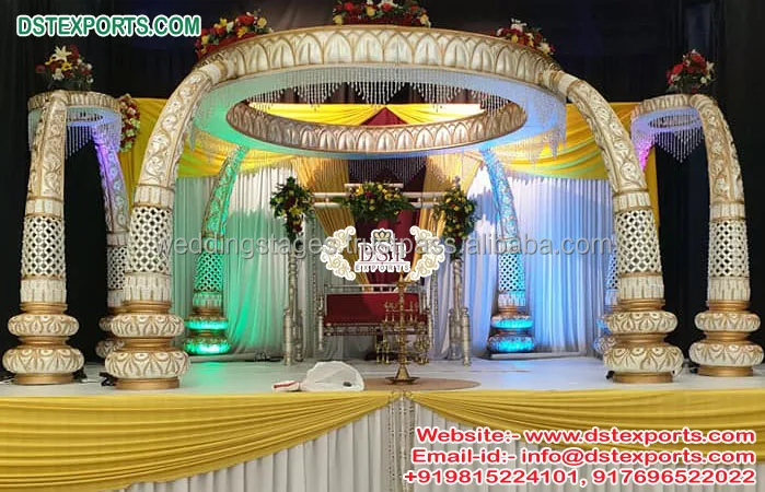 Maharani Wedding Elephant Teeth Pillar Mandap USA Srilankan Wedding Elephant Tusk Pillars Mandap Wedding Elephant Pillars Mandap