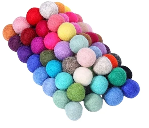 Natural Handmade Felt Wool Ball For Tree Decoration Organic New Zealand Wool Available At Bets Price