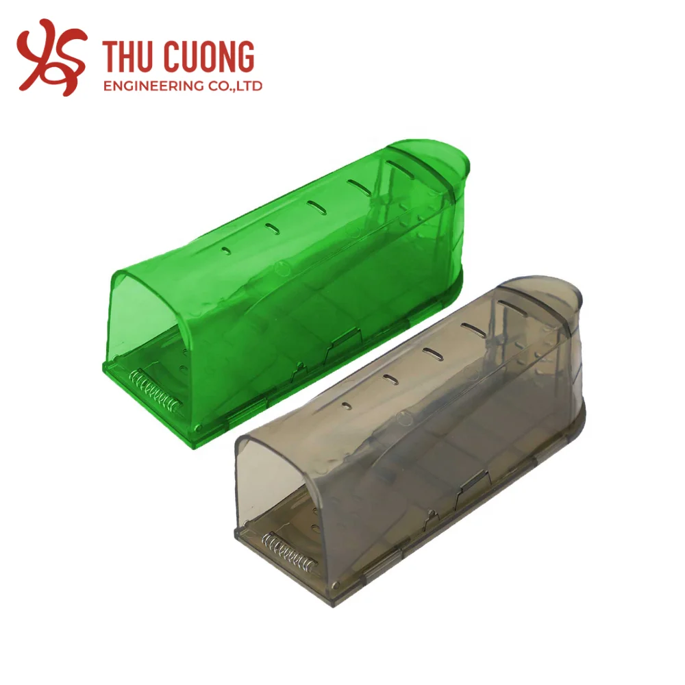 Reusable Plastic Mouse Trap Residential & Commercial Black Plastic Pest Control Easy Set Trap High Sensitive Even For Small Mice