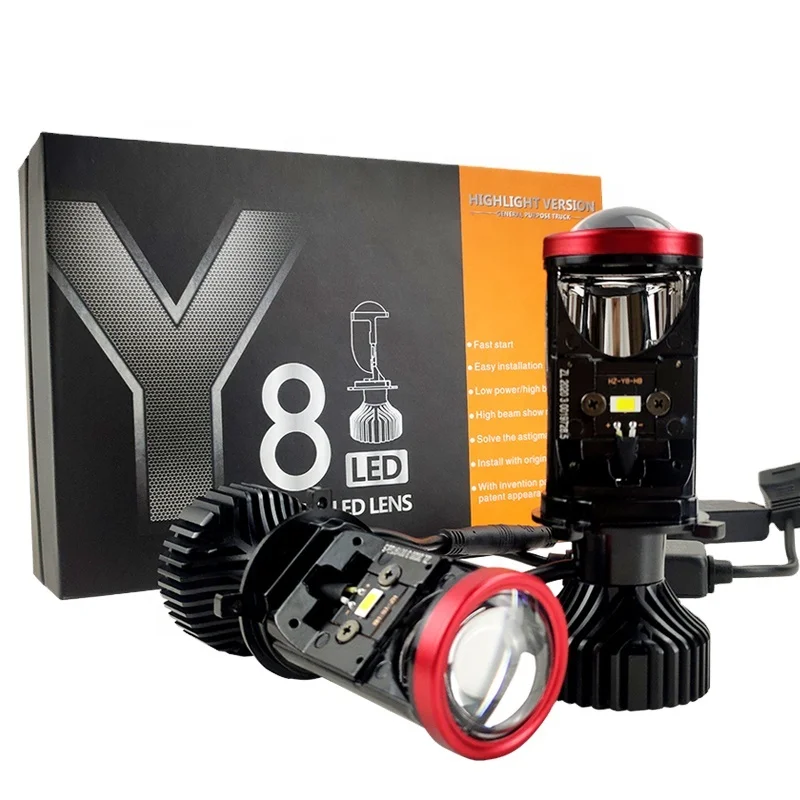 EVITEK Factory Price Wholesale led Headlights Lens Y8 Mini Led H4 Projector