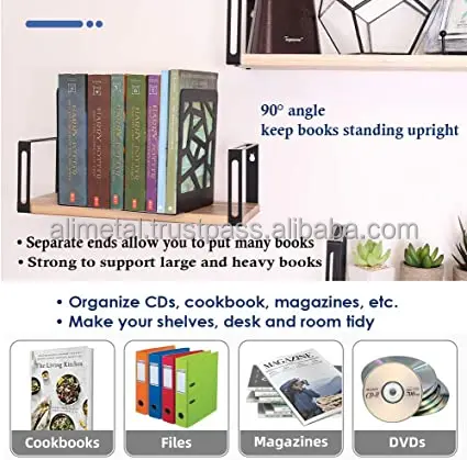 Metal Bookend Decorative Book End for Home office school Shelve Books  Geometric and completely customizable