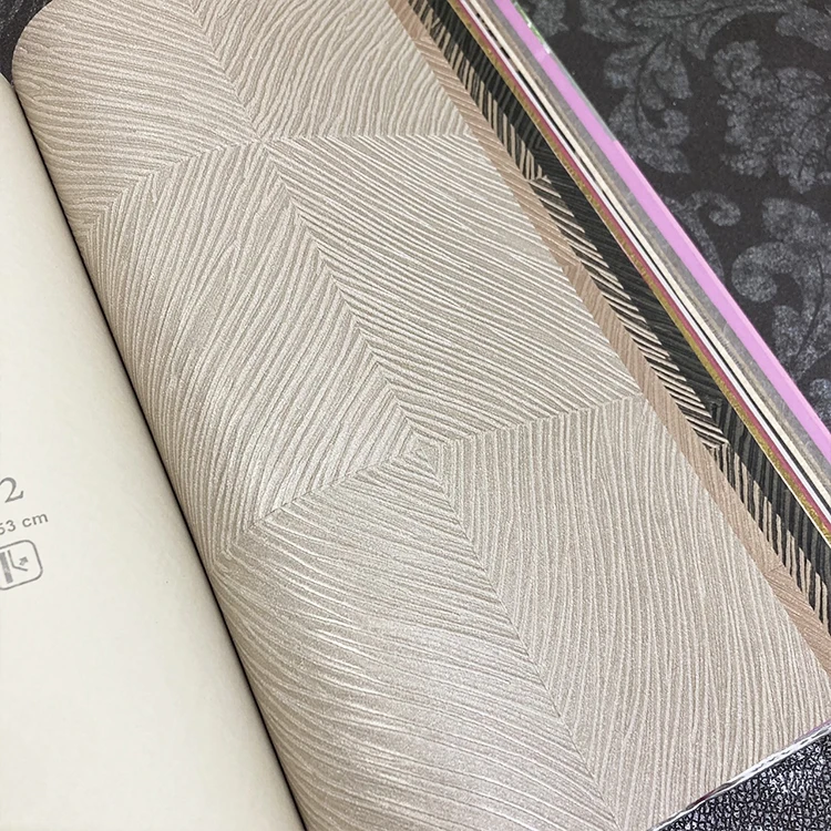 Deep Embossed Wallpaper Roll Geometric Squares Lines Modern Design Decor Bedroom Advanced Romantic Wallpapers