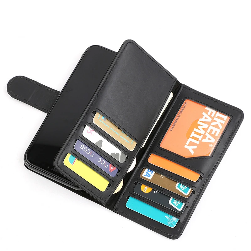 Multifunctional Genuine Leather Mobile Phone Bag For iphone11 Pro Max Mobile Phone Case With Multiple Card Slots