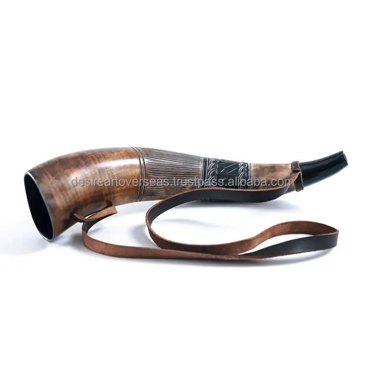 Indian Blowing Horn Handcrafted Buffalo Drinking Horn Vikings Authentic Polished Viking Sound Horn