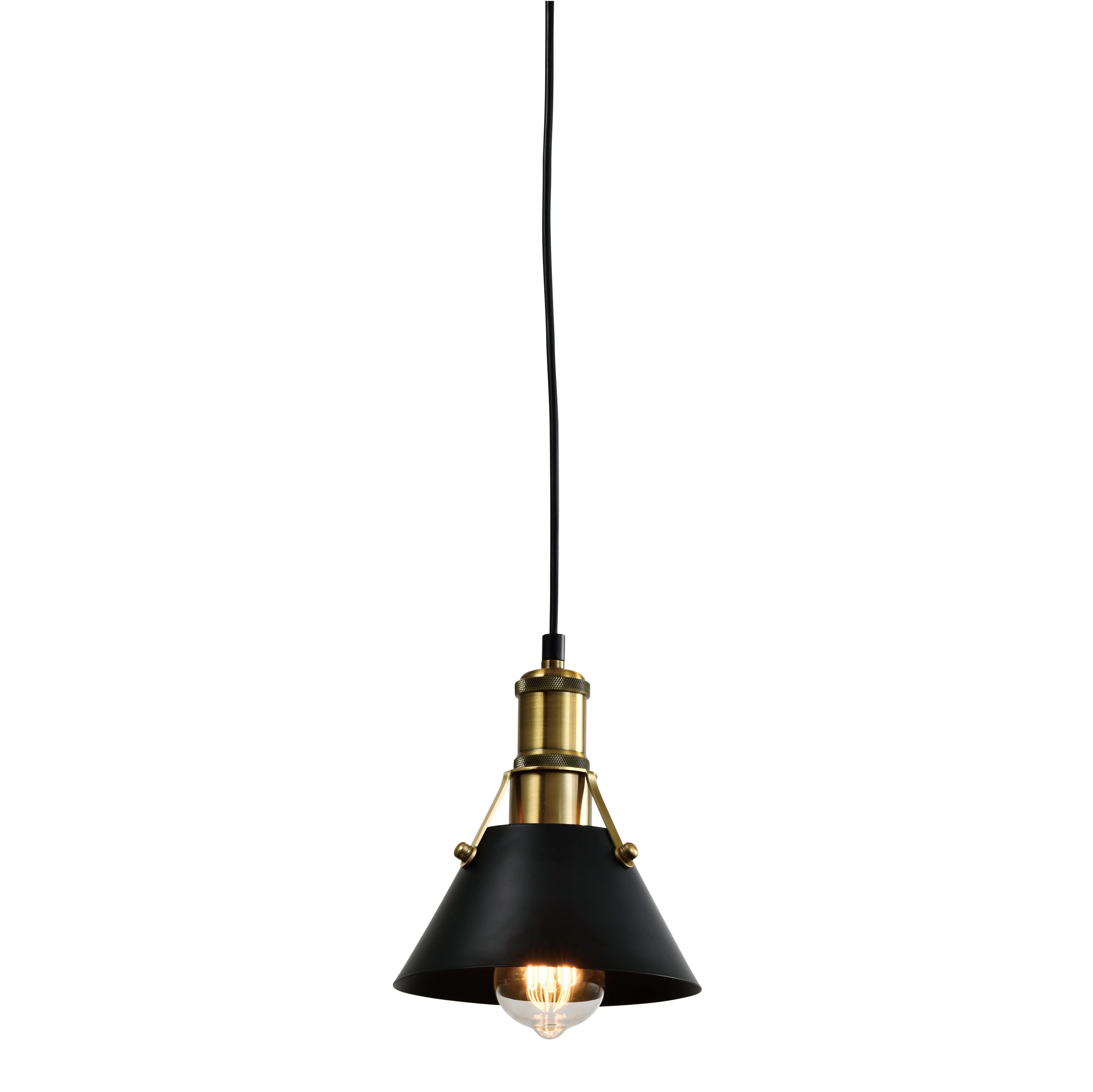EA-002 Hot Sale Industrial Design 1-Light E26/E27 Iron Made Chandelier & Pendant Lamp Hanging Light with ETL certification
