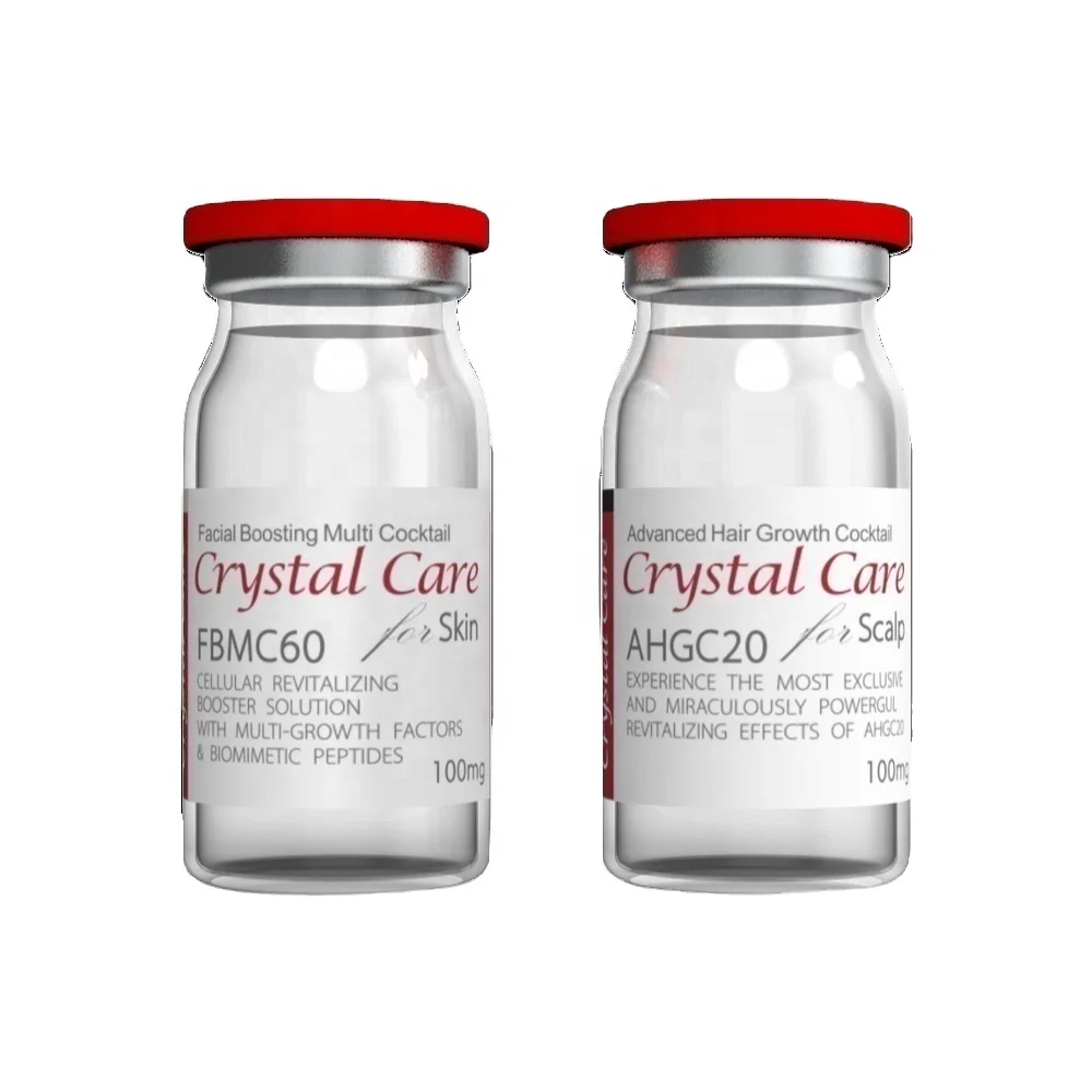 Pink peptide ampoule solution for Facial and Scalp Boosting rejuvenate dry skin