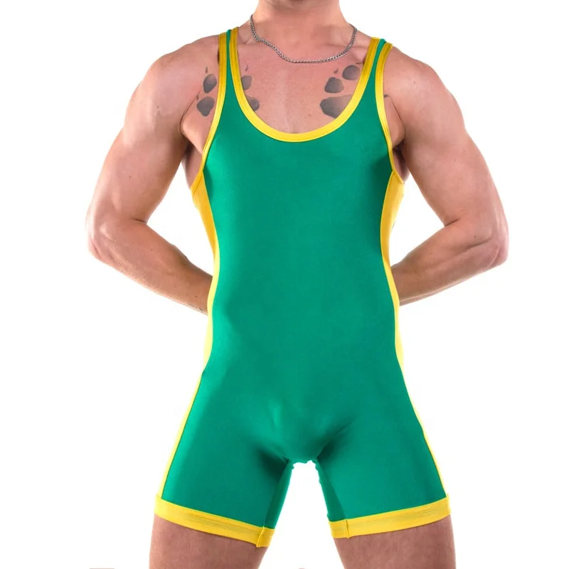 New design Custom sublimation polyester  wrestling clothes print cool dry wrestling singlets