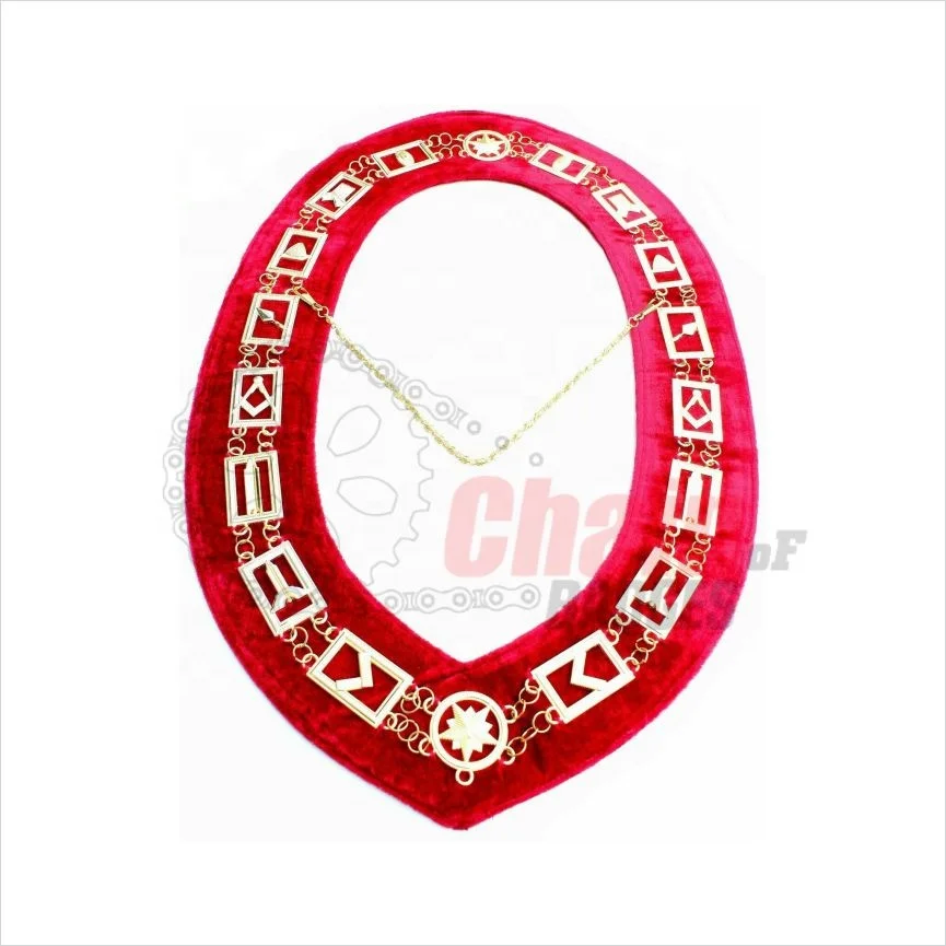 2022 высококачественный ошейник-цепочка Freemason Золотые/серебряные цвета на заказ бархат согласно требованиям заказчика