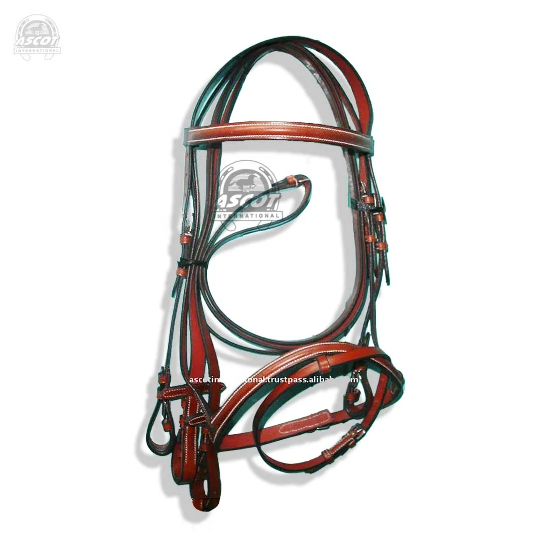 Top quality genuine Leather Horse Racing Bridle with matching reins premium fittings top Indian seller