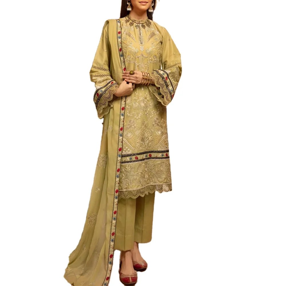 Premium Quality 2022  Wholesale pakistani ladies casual party wear shalwar kameez customized color size best stitching Quality