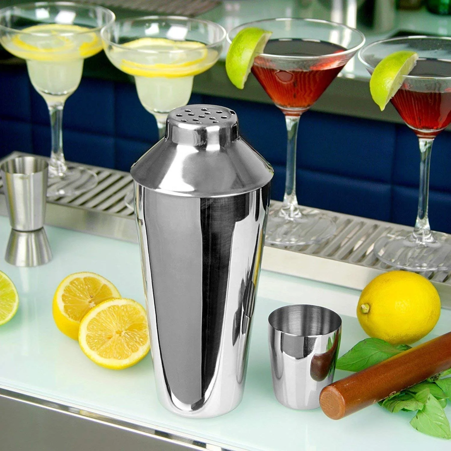 Creation Factory 16Pcs Stainless Steel Barware Quality Bartender Cocktail Making Kit