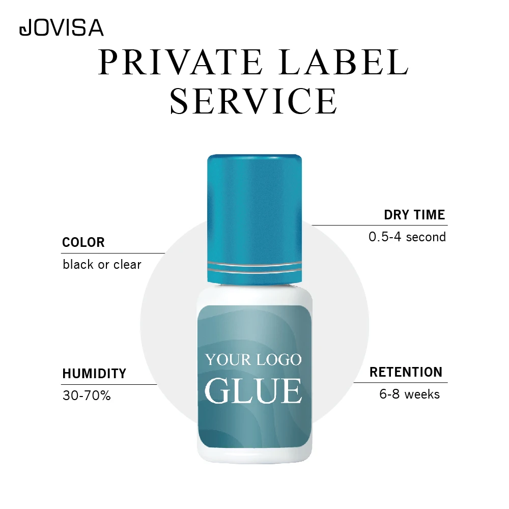 JOVISA Mini Lash Glue Glue Eyelash Extension Eyelash Glue Private Label Dry Time 2-3 Second