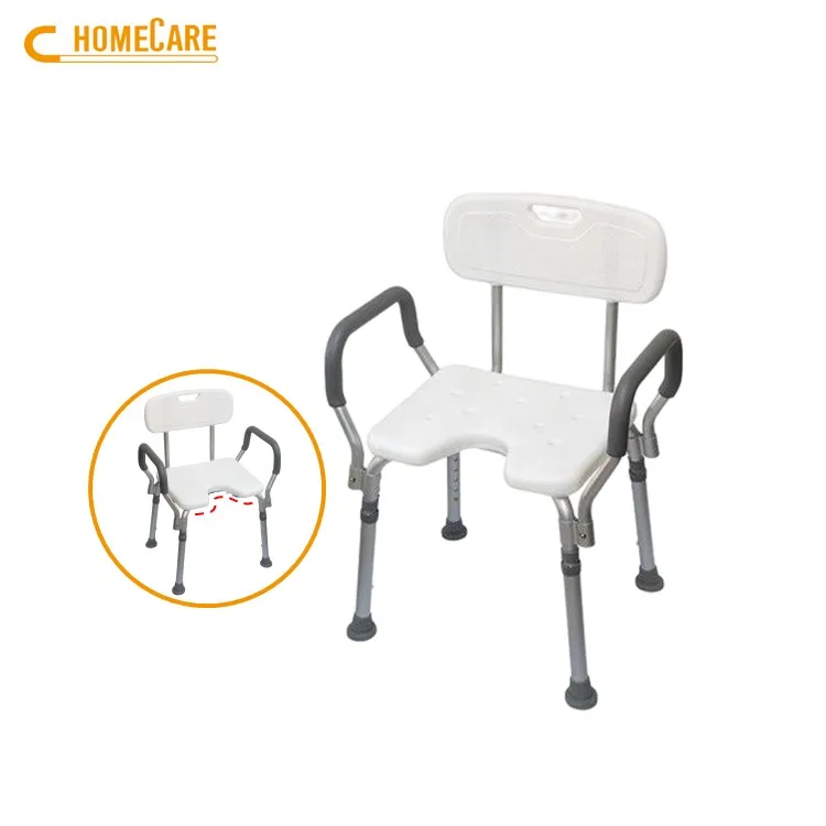 Factory supply 6 level height adsstments sanitary bath seat chair for the elderly