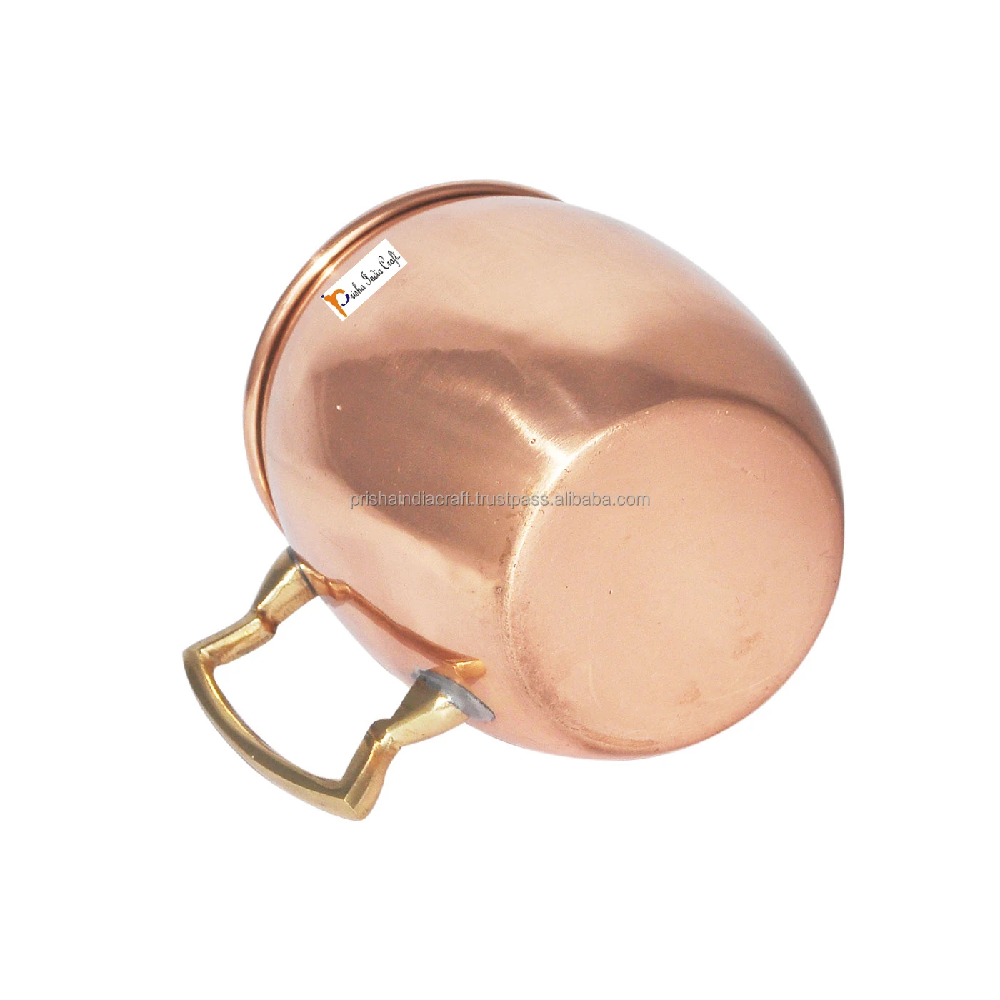 Factory direct sale Moscow Mule Copper Mugs 16 oz  Set of 1 Pure  Copper Handcrafted Pure Food Safe Copper Mug Cups
