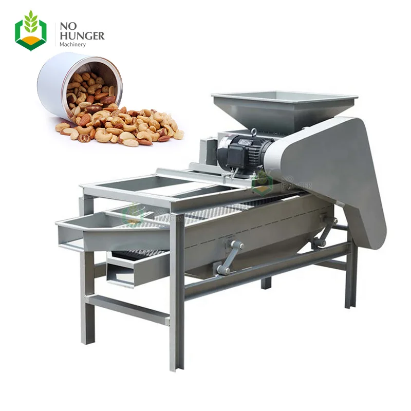 Коммерческая Автоматическая лущильная машина для орехов миндаля
