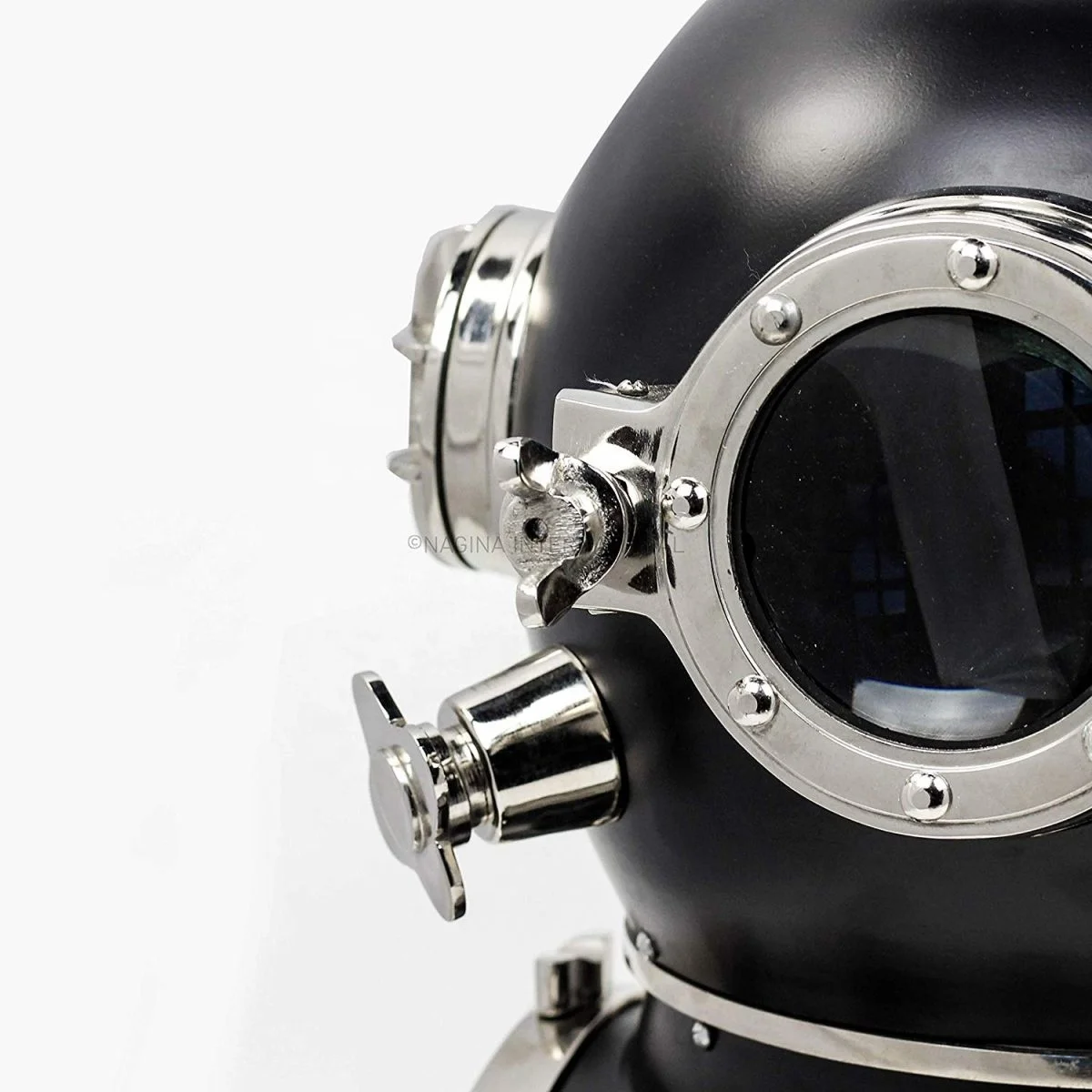 18 Inches Black Diving Helmet Sea Diving Helmet Solid Copper Handmade Gift ware Items & Decorative Accessories