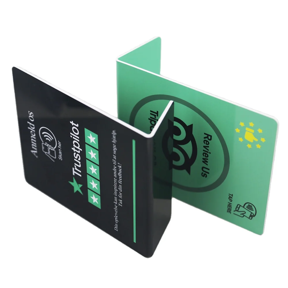 YTS Custom Nfc Stand Google Review Nfc Google Review Qr Code Nfc Chip Stand Ntag215 Ntag216 chip