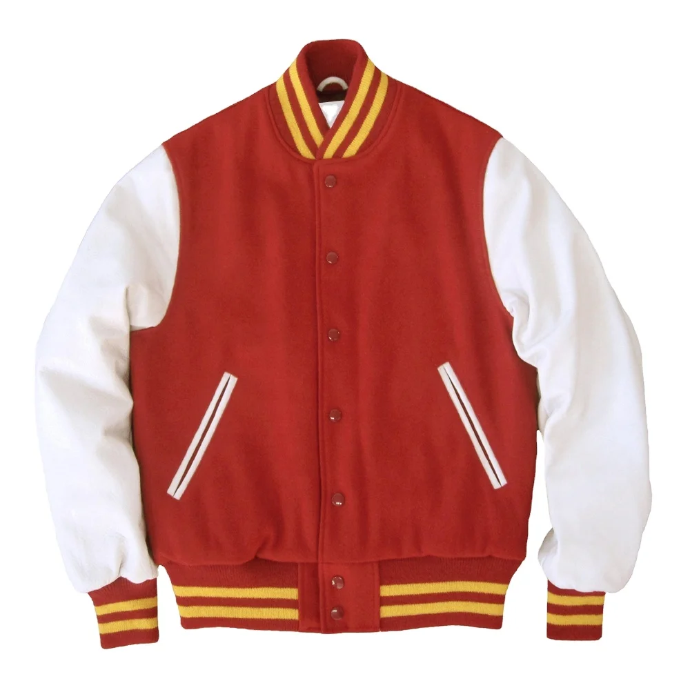 Wholesale Men Custom Cotton Fleece Baseball Jacket Letterman Blank Hooded Varsity Jacket
