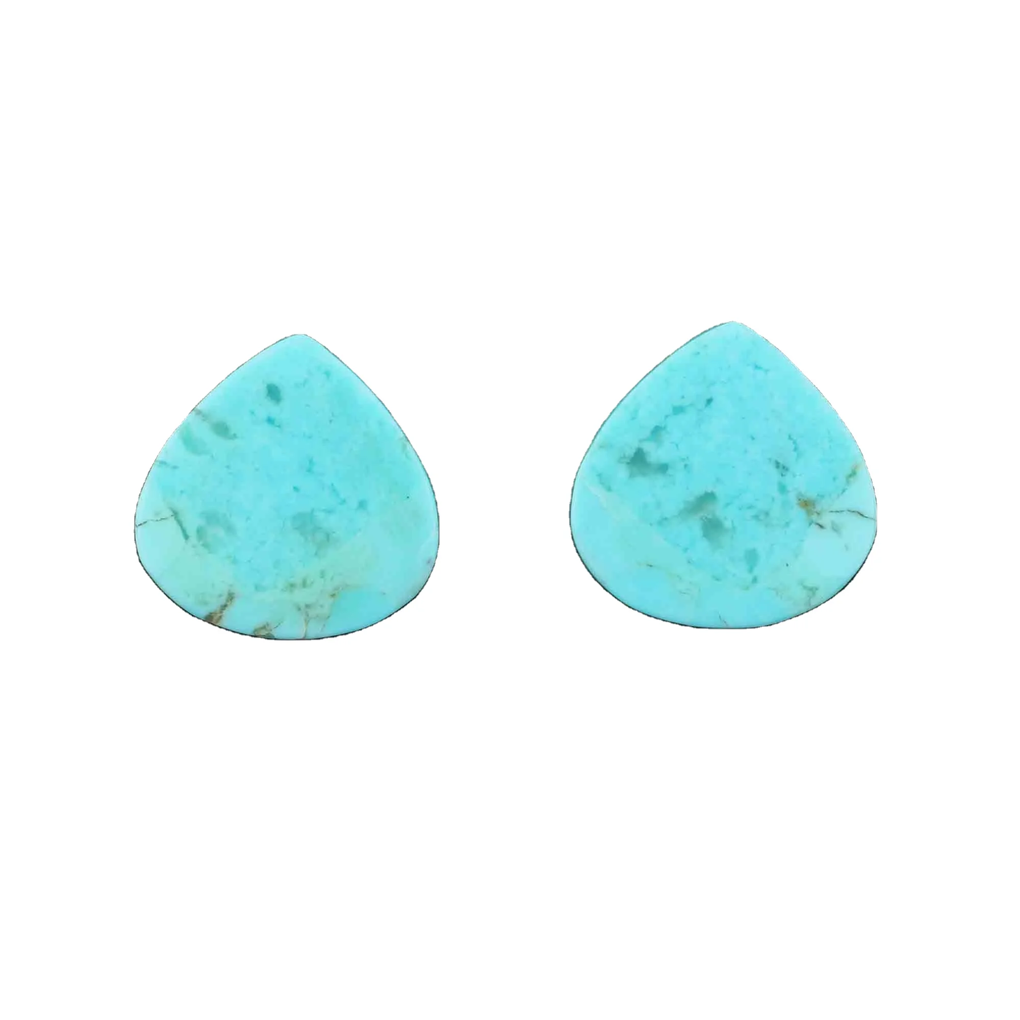 Высококачественный бирюзовый камень Kingman Arizona 12 мм гладкий с обеих сторон плоская форма триллиона откалиброванный свободный драгоценный для изготовления ювелирных изделий