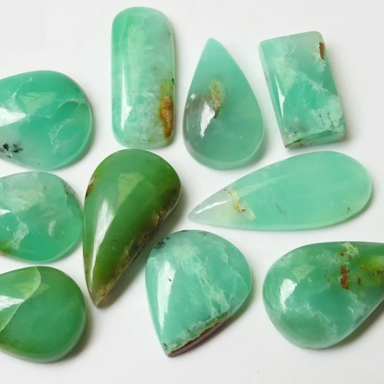 Chrysoprase Smooth Cabochon Fancy Shape Loose Gemstone For Making Pendent Jewelry Handmade Wholesaler Supplies