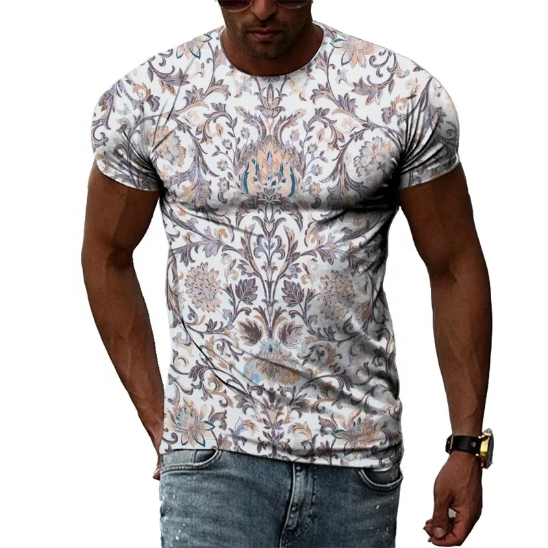 Summer Hot Sale Art Leisure T-Shirt Short Sleeve O-Neck Comfortable Fashion Trend Men Breathable Gorgeous 3D Print T-Shirt