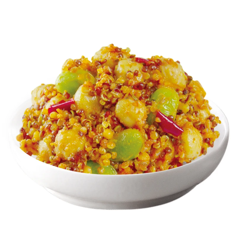 ready to eat vegan plant base frozen quinoa with tomato sauce