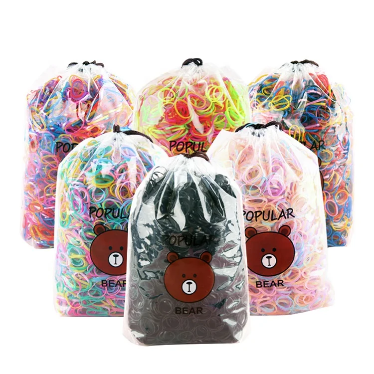Высококачественные женские многоцветные резиновые резинки для волос милые аксессуары для волос