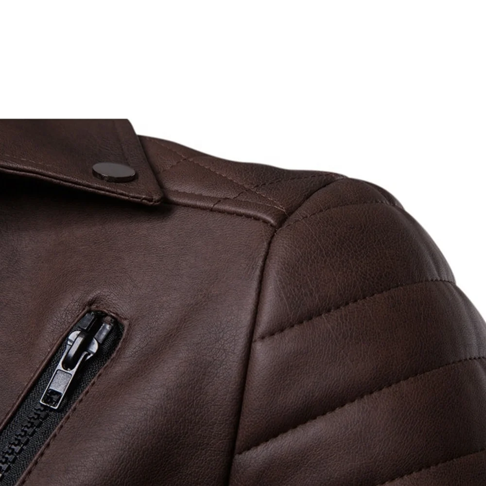 New Design Armor Biker Biker Men Leather Hot Sale Cheap New Arrival Turn Down Collar Fully Zipper Custom Leather Jackets