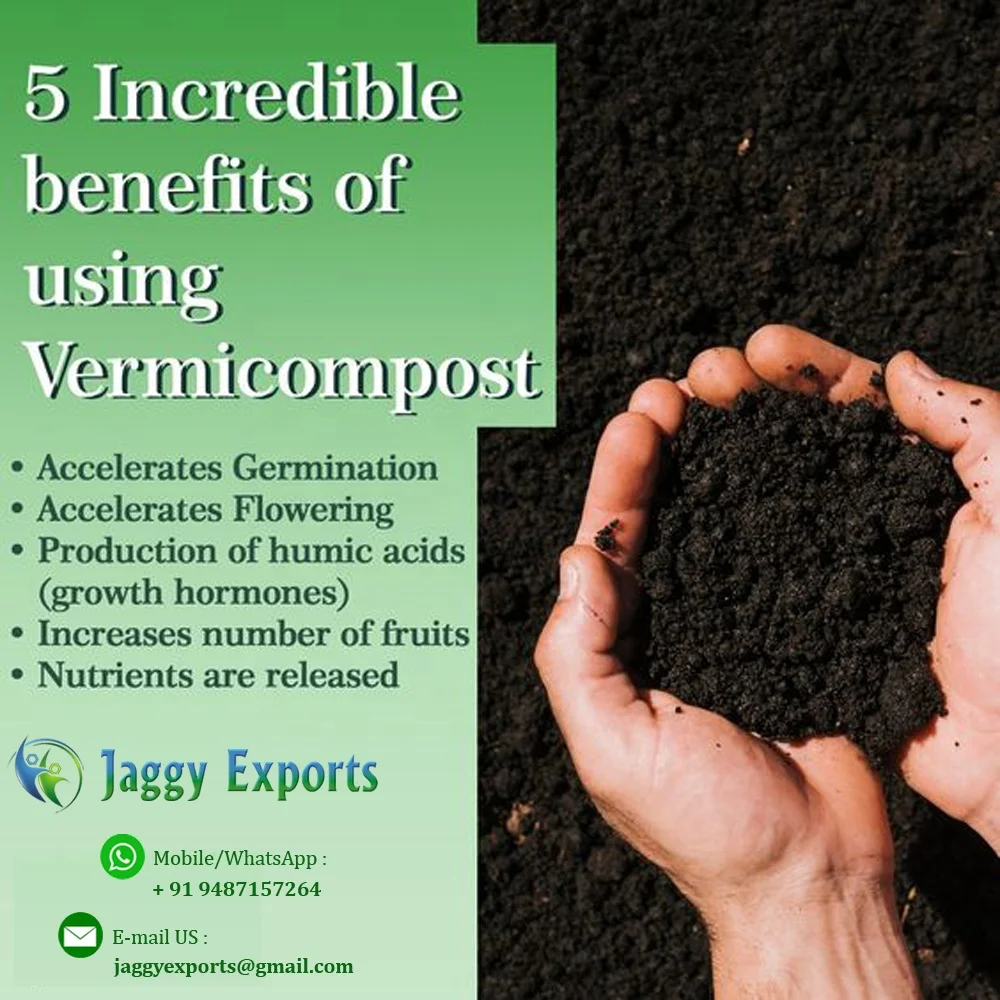 Vermicompost Fertilizer is excreta of earthworms and other bio-organic materials humus and nutrients developed from process