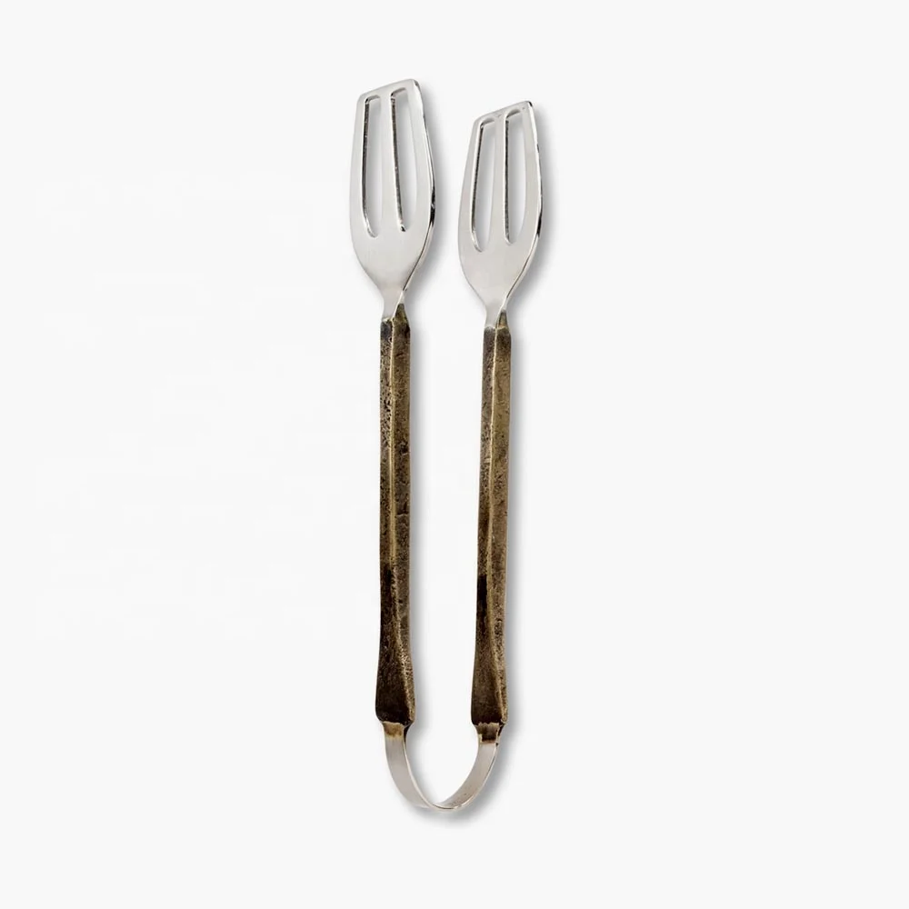 Stainless Steel Round Rustic Handle Multi Purpose Serving Tong stainless steel kitchen tongs mini serving tongs