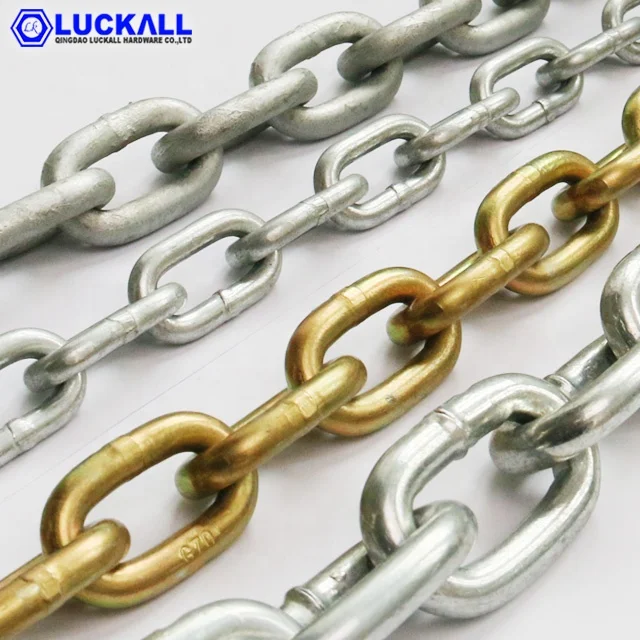 Galvanized DIN5685 Carbon Steel Short Link Medium Link Commercial Industrial Chain 8MM