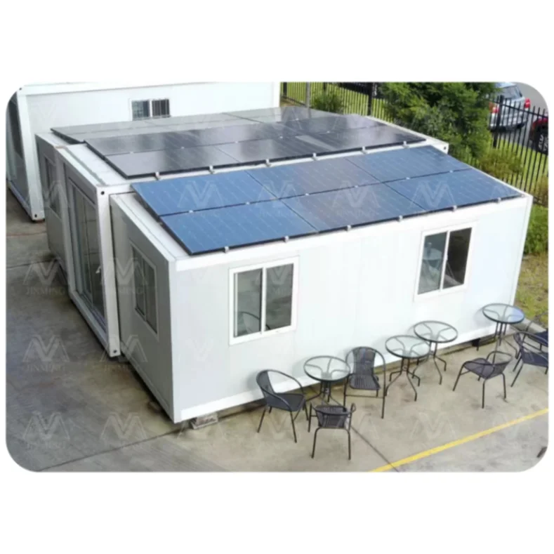 20ft 40ft Expandable container house with solar panels prefabricated homes Modular homes villa
