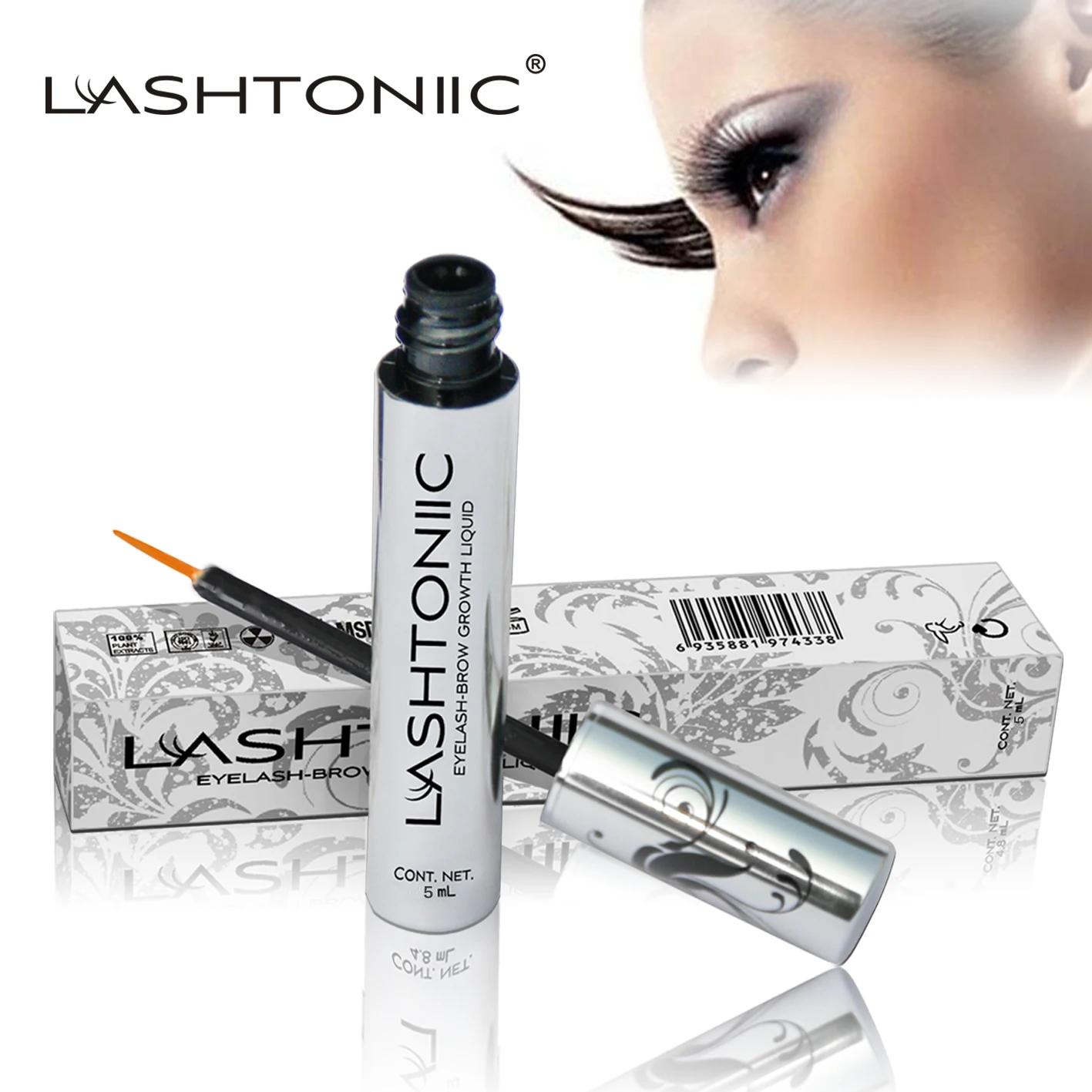Hot sell LASHTONIIC EPM hair Lengthening,herbal eyelash eyebrows lotion