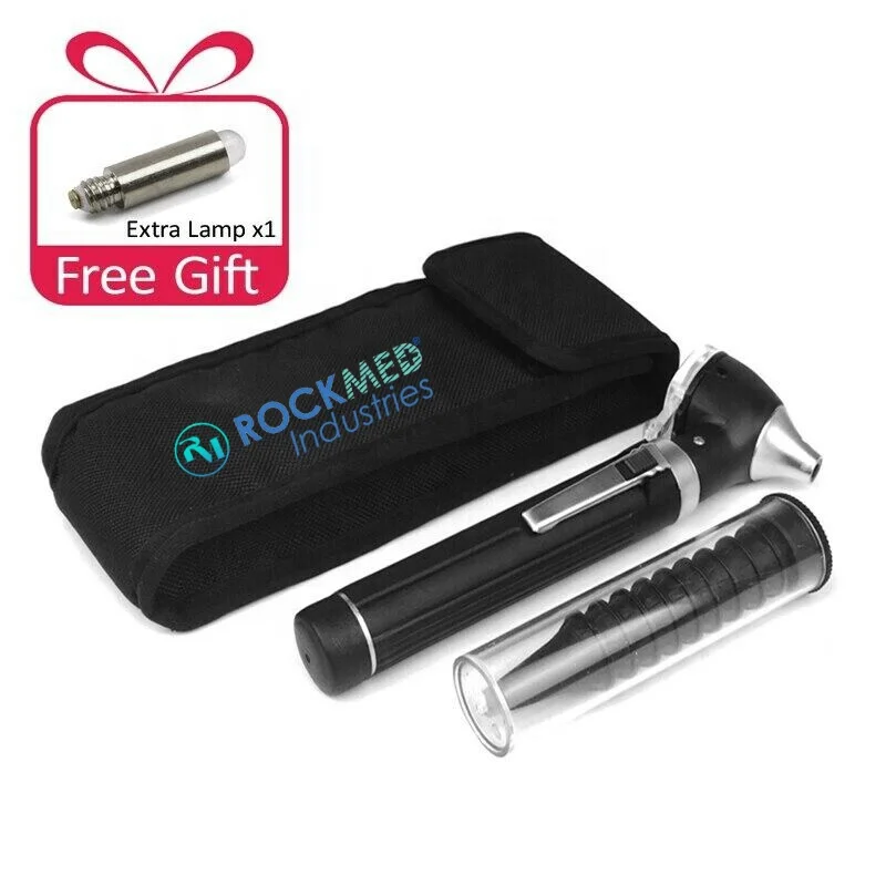 LED Fiber Optic Direct Portable Medical Ear Otoscope ENT Ear Care Diagnostic Mini Otoscope Set CE