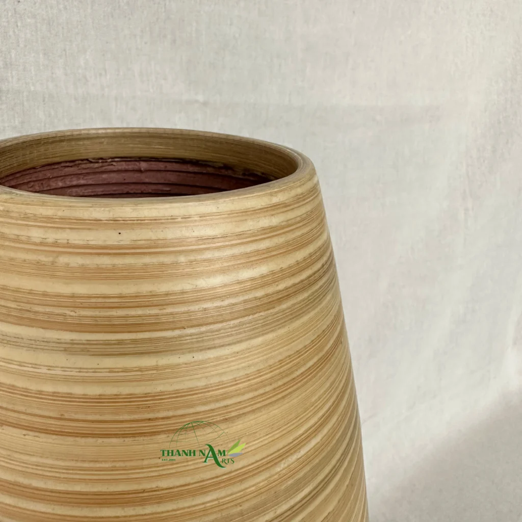 2024 Handcrafted Bamboo Decorative Vase from Vietnam Modern minimalist design for Home Use