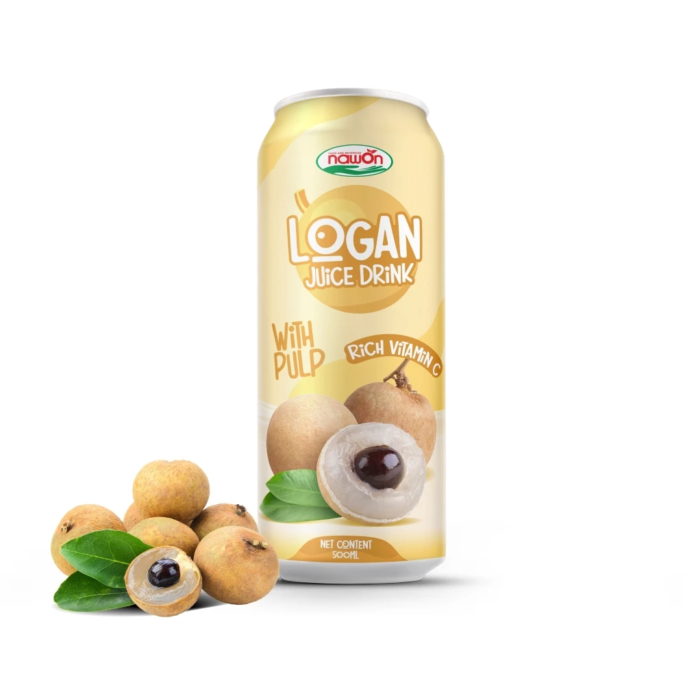 500ml Canned Vietnam Tropical Pure Longan Fruit Juice Free Sample Private Label NAWON Beverage Manufactures Wholesale