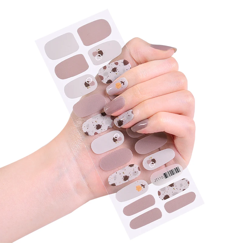 Wholesale Custom Spring Festival  Nail Wraps Sticker Fashion Nail Art Polish Strips For Women