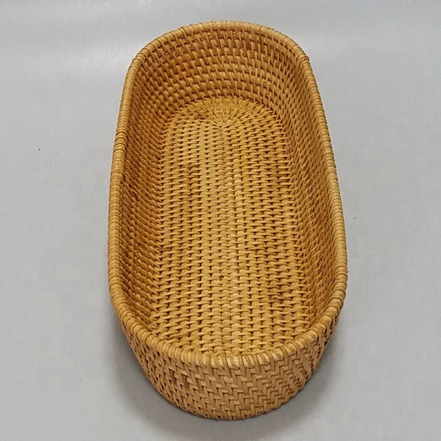 Vietnam Manufacture Natural Net Zero round Wicker Tray Table for Home Fruit Bread Kitchen Storage and Gift Straw Tray